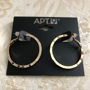 Kohl's Apt 9 Earrings 1.5" Hoops NEW